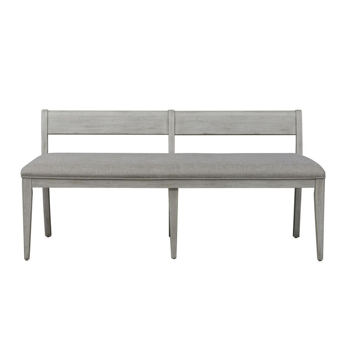 Liberty Furniture Farmhouse Reimagined Upholstered Bench (RTA) in Antique White - Furniture 4 Less (Jacksonville, NC)