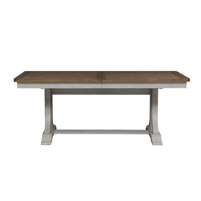 Farmhouse Reimagined Opt 5 Piece Trestle Table Set - Furniture 4 Less (Jacksonville, NC)