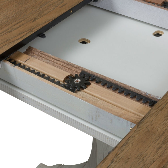 Farmhouse Reimagined Pedestal Table - Furniture 4 Less (Jacksonville, NC)