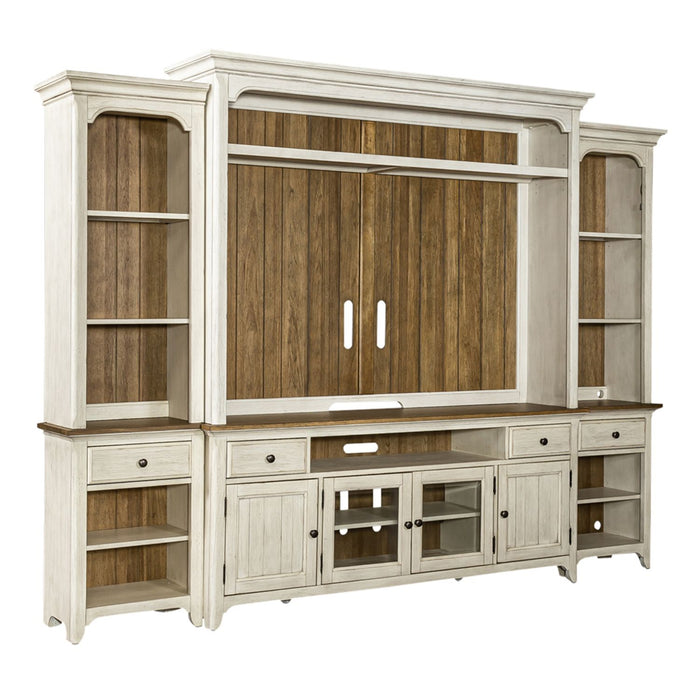 Farmhouse Reimagined Entertainment Center with Piers - Furniture 4 Less (Jacksonville, NC)