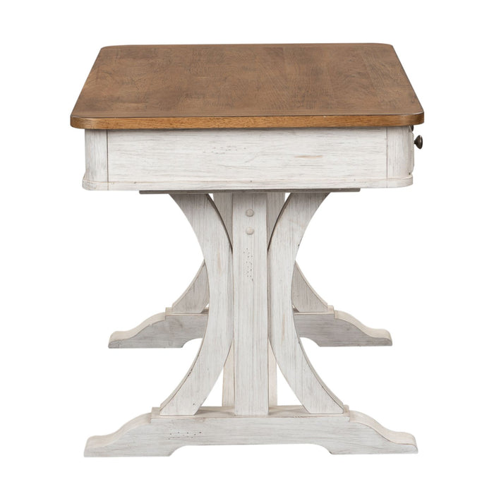 Farmhouse Reimagined Writing Desk in Antique White - Furniture 4 Less (Jacksonville, NC)