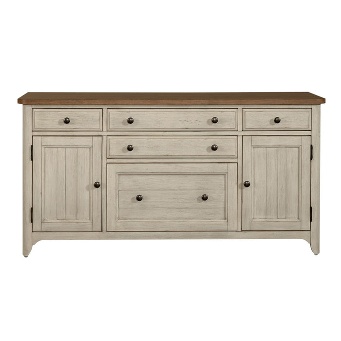 Farmhouse Reimagined Door Credenza in Antique White - Furniture 4 Less (Jacksonville, NC)