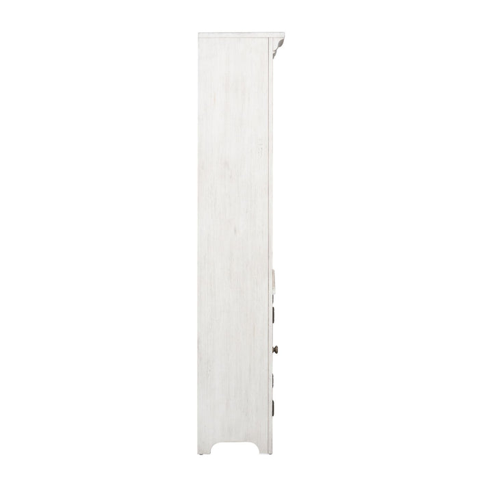 Farmhouse Reimagined Bookcase in Antique White - Furniture 4 Less (Jacksonville, NC)