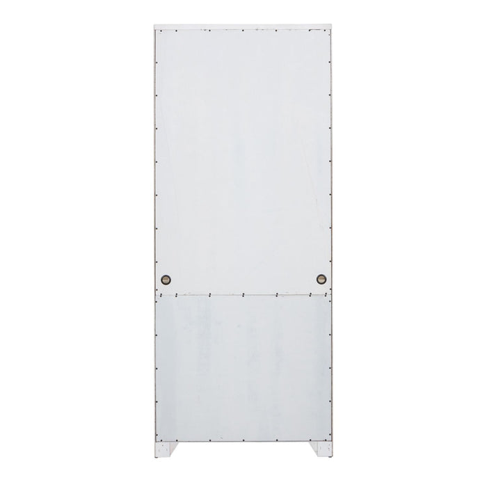 Farmhouse Reimagined Bookcase in Antique White - Furniture 4 Less (Jacksonville, NC)