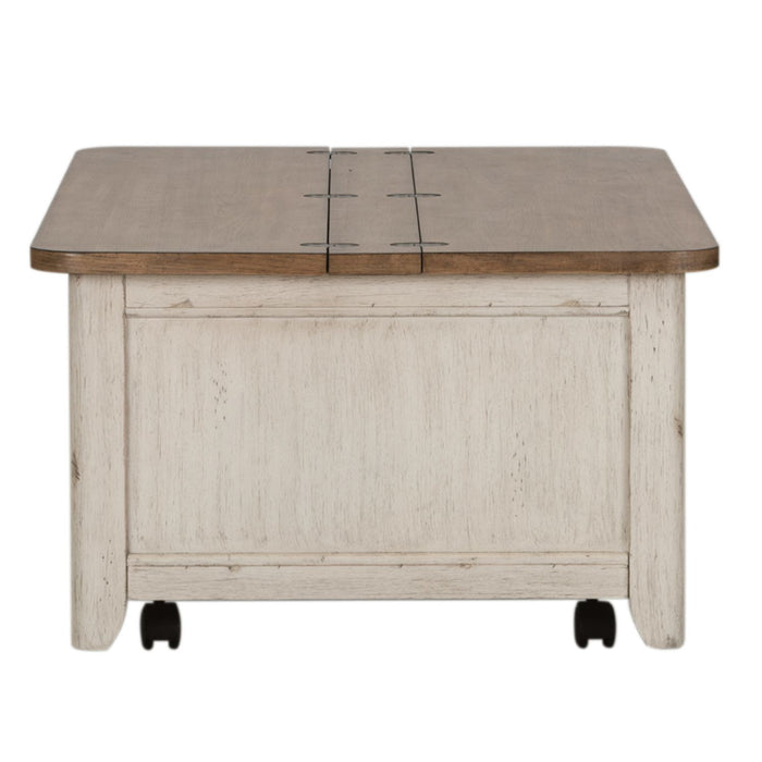 Farmhouse Reimagined Storage Trunk in Antique White - Furniture 4 Less (Jacksonville, NC)