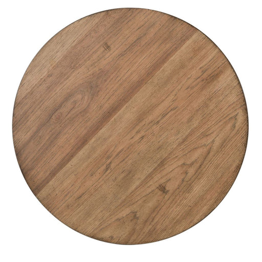 Liberty Farmhouse Reimagined Round Chair Side Table in Antique White - Furniture 4 Less (Jacksonville, NC)