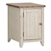 Farmhouse Reimagined Door Chair Side Table w/ Charging in Antique White - Furniture 4 Less (Jacksonville, NC)