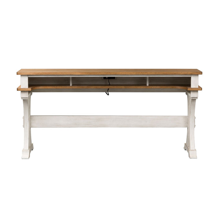 Farmhouse Reimagined Console Bar Table in Antique White - Furniture 4 Less (Jacksonville, NC)