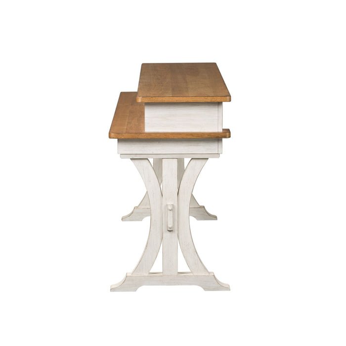 Farmhouse Reimagined Console Bar Table in Antique White - Furniture 4 Less (Jacksonville, NC)
