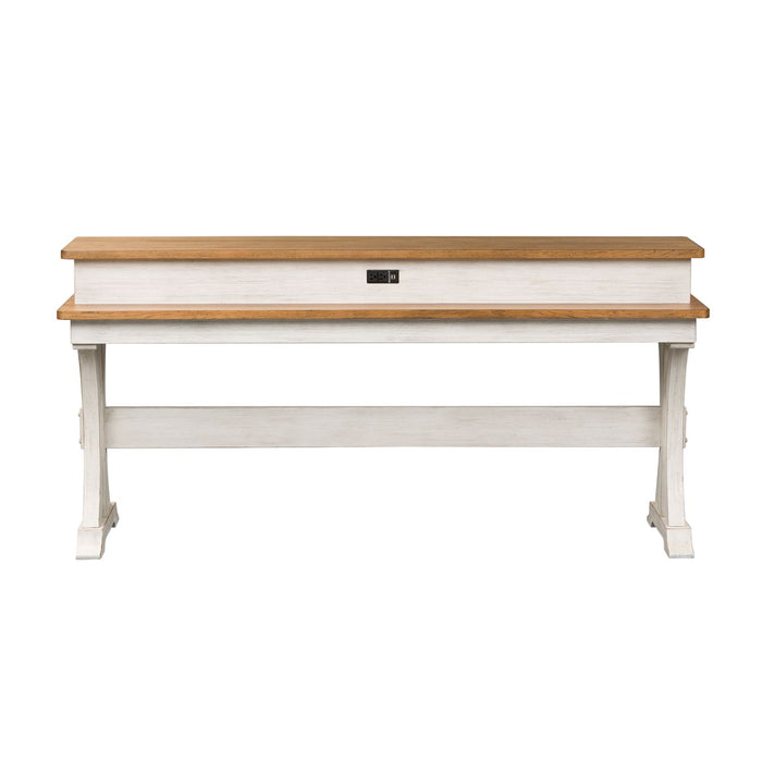 Farmhouse Reimagined Console Bar Table in Antique White - Furniture 4 Less (Jacksonville, NC)