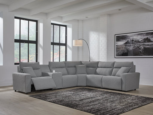 Modmax Reclining Sectional with Console - Furniture 4 Less (Jacksonville, NC)