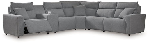 Modmax Reclining Sectional with Console - Furniture 4 Less (Jacksonville, NC)