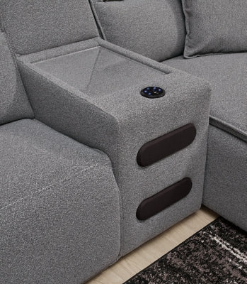 Modmax II Power Reclining Sectional with Audio Consoles - Furniture 4 Less (Jacksonville, NC)