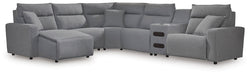 ModMax II Reclining Sectional with Chaise and Audio Console - Furniture 4 Less (Jacksonville, NC)