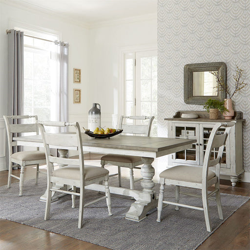 Liberty Furniture Whitney Slat Back Side Chair (Set of 2) in Weathered Gray - Furniture 4 Less (Jacksonville, NC)