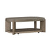 Affinity Oval Cocktail Table in Dusty Taupe with Concrete Top - Furniture 4 Less (Jacksonville, NC)