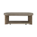 Affinity Oval Cocktail Table in Dusty Taupe with Concrete Top - Furniture 4 Less (Jacksonville, NC)