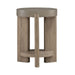 Affinity Chairside Table in Dusty Taupe with Concrete Top - Furniture 4 Less (Jacksonville, NC)