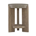 Affinity Chairside Table in Dusty Taupe with Concrete Top - Furniture 4 Less (Jacksonville, NC)