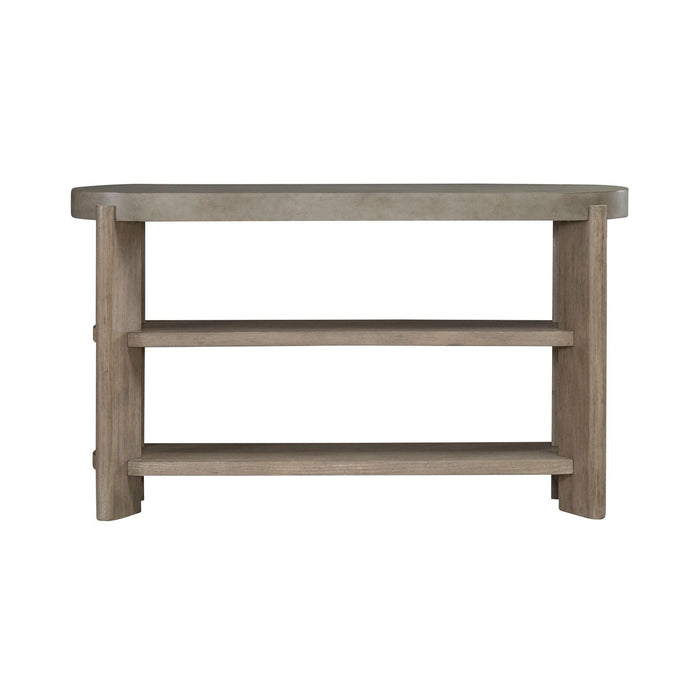 Affinity Sofa Table in Dusty Taupe with Concrete Top - Furniture 4 Less (Jacksonville, NC)