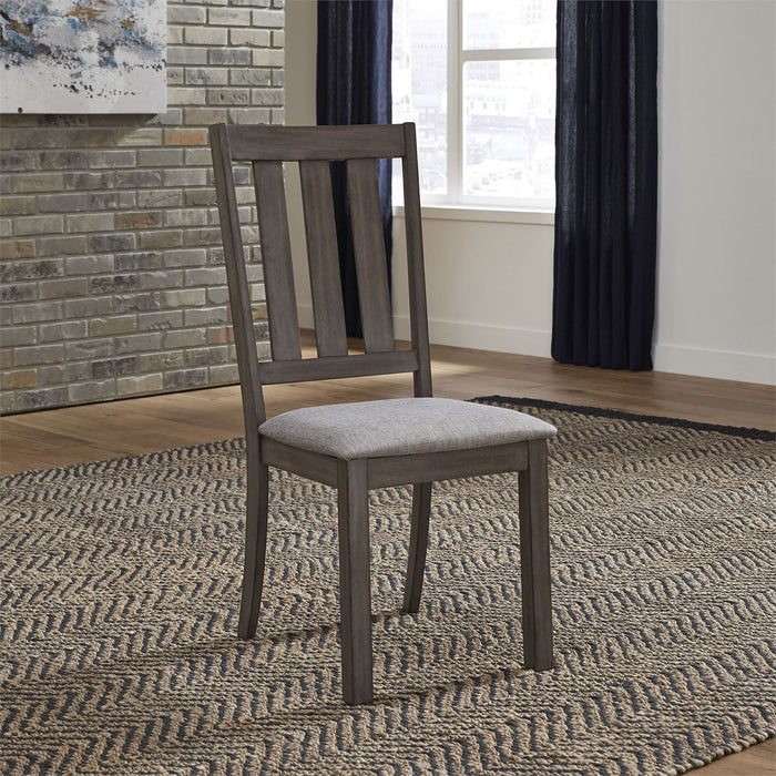 Liberty Furniture Tanners Creek Slat Back Side Chair (RTA) in Greystone (Set of 2) - Furniture 4 Less (Jacksonville, NC)