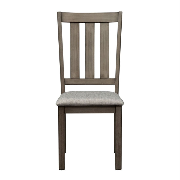 Liberty Furniture Tanners Creek Slat Back Side Chair (RTA) in Greystone (Set of 2) - Furniture 4 Less (Jacksonville, NC)
