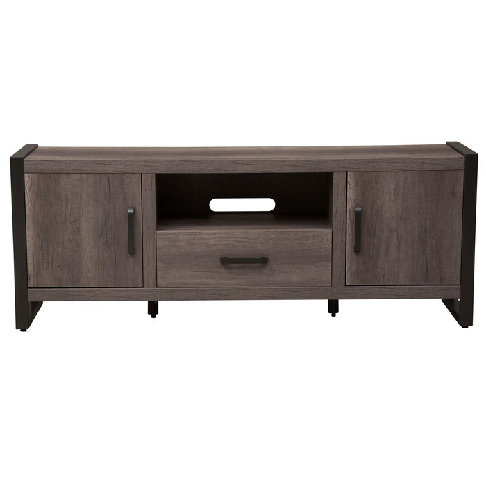Farmhouse Tanners Creek Entertainment TV Stand in Greystone - Furniture 4 Less (Jacksonville, NC)