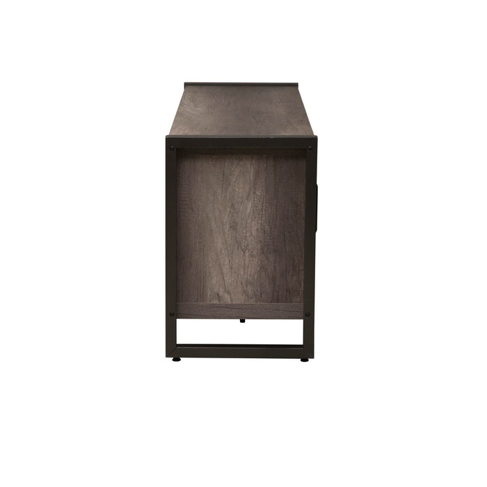 Farmhouse Tanners Creek Entertainment TV Stand in Greystone - Furniture 4 Less (Jacksonville, NC)