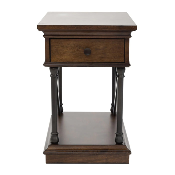 Tribeca Chairside Table in Cordovian Brown image