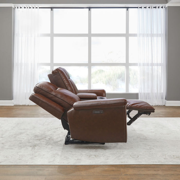 Avery Loveseat w/Console P2 - Cognac - Furniture 4 Less (Jacksonville, NC)