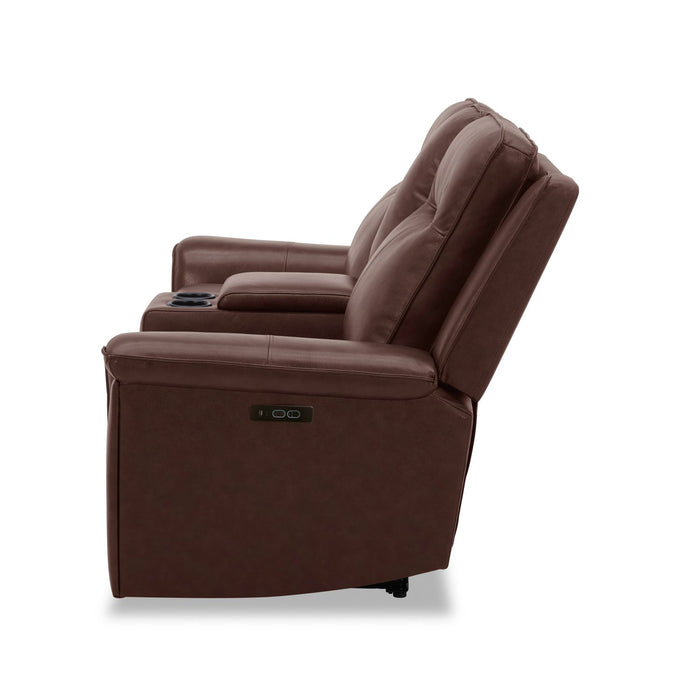 Avery Loveseat w/Console P2 - Cognac - Furniture 4 Less (Jacksonville, NC)