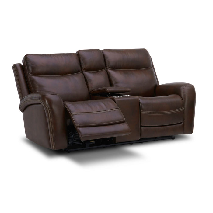 Blair Loveseat w/Console P2 & ZG in Cognac - Furniture 4 Less (Jacksonville, NC)