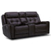 Liberty Furniture Carrington Loveseat w/Console P3 & ZG in Dark Brown - Furniture 4 Less (Jacksonville, NC)