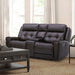 Liberty Furniture Carrington Loveseat w/Console P3 & ZG in Dark Brown - Furniture 4 Less (Jacksonville, NC)