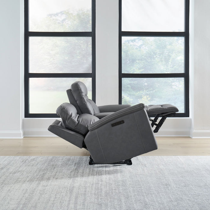 Cooper Loveseat w/Console P3 & ZG in Blue Gray - Furniture 4 Less (Jacksonville, NC)