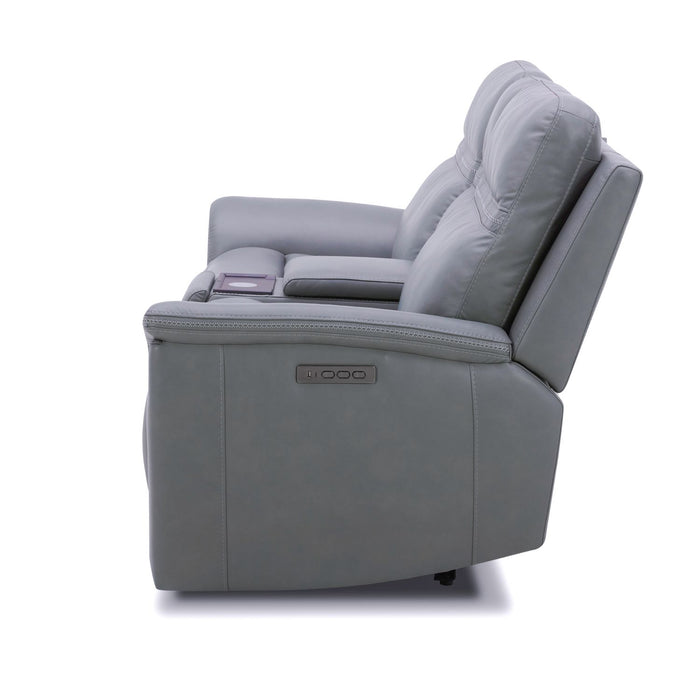 Cooper Loveseat w/Console P3 & ZG in Blue Gray - Furniture 4 Less (Jacksonville, NC)