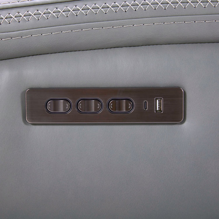 Liberty Furniture Cooper Loveseat w/Console P3 & ZG in Blue Gray - Furniture 4 Less (Jacksonville, NC)