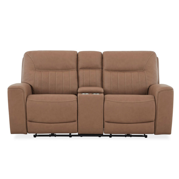 Bennett Loveseat with Console P2 & ZG in Butternut - Furniture 4 Less (Jacksonville, NC)