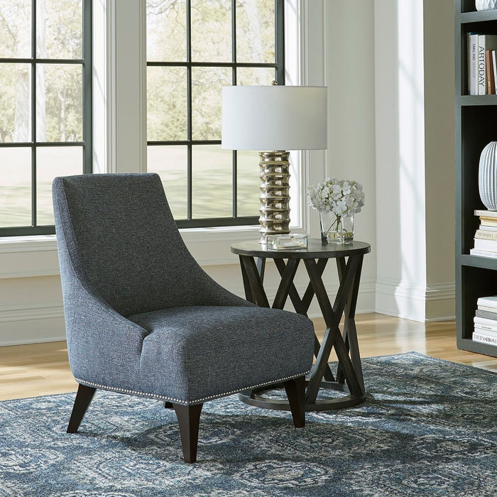 Liberty Furniture Kendall Upholstered Accent Chair in Blue - Furniture 4 Less (Jacksonville, NC)