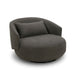 Haley Uph Swivel Cuddler Chair - Charcoal - Furniture 4 Less (Jacksonville, NC)