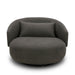 Haley Uph Swivel Cuddler Chair - Charcoal - Furniture 4 Less (Jacksonville, NC)