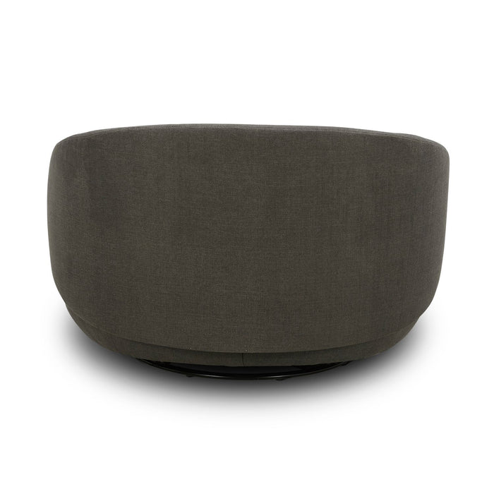 Haley Uph Swivel Cuddler Chair - Charcoal - Furniture 4 Less (Jacksonville, NC)