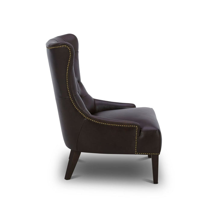 Liberty Furniture Garrison Leather Accent Chair in Brown - Furniture 4 Less (Jacksonville, NC)