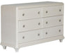 Liberty Furniture Stardust 6 Drawer Dresser in Iridescent White - Furniture 4 Less (Jacksonville, NC)