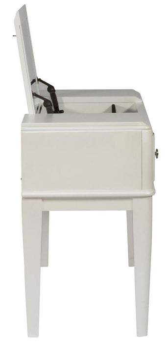 Liberty Furniture Stardust Vanity Desk in Iridescent White - Furniture 4 Less (Jacksonville, NC)