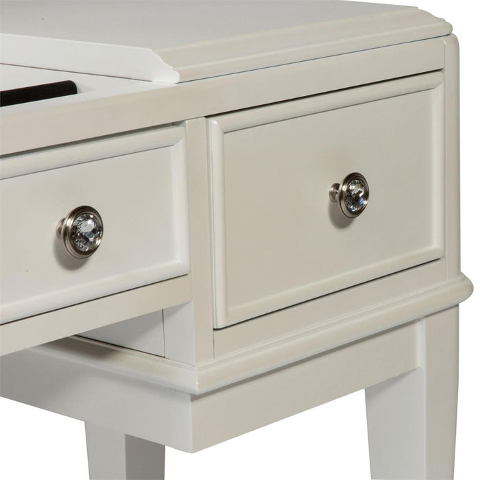 Liberty Furniture Stardust Vanity Desk in Iridescent White - Furniture 4 Less (Jacksonville, NC)