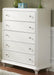Liberty Furniture Stardust 5 Drawer Chest in Iridescent White - Furniture 4 Less (Jacksonville, NC)