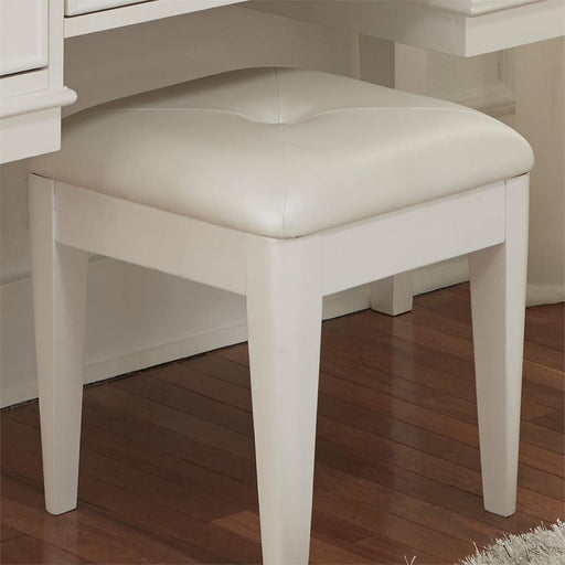 Liberty Furniture Stardust Vanity Stool in Iridescent White - Furniture 4 Less (Jacksonville, NC)