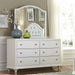 Liberty Furniture Stardust 6 Drawer Dresser in Iridescent White - Furniture 4 Less (Jacksonville, NC)