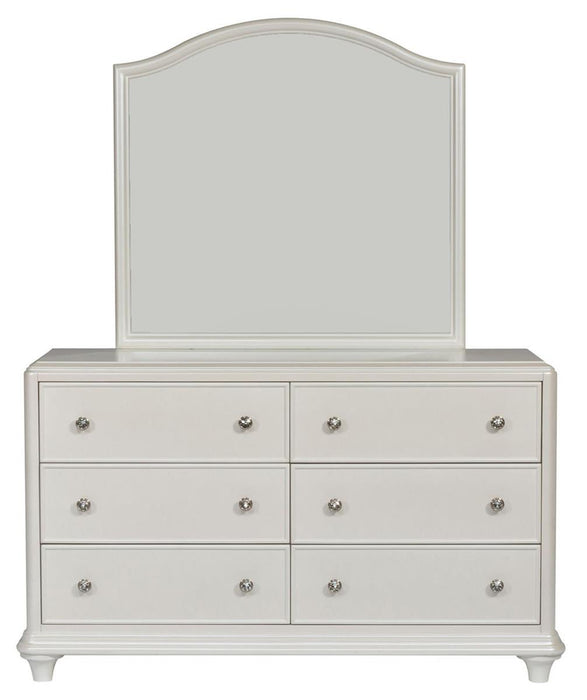 Liberty Furniture Stardust Mirror in Iridescent White - Furniture 4 Less (Jacksonville, NC)